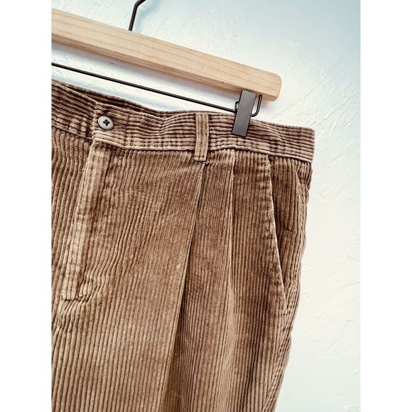 Vintage Brown Corduroy 36x30 Pants Relaxed Baggy Loose 90's Tag 36x32 USA - Picture 5 of 10